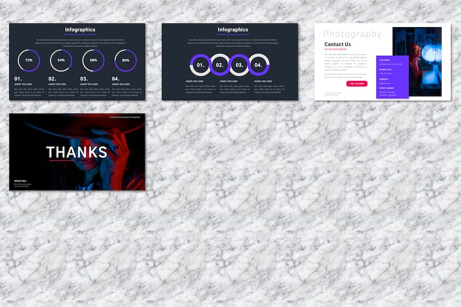 创意平面设计师作品集展示Keynote模板 - 顶尖PPT