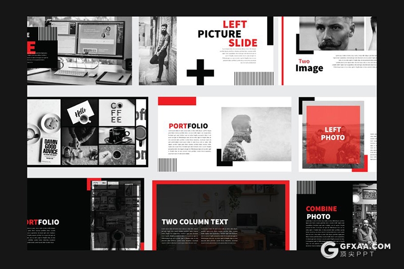 国外黑色简约时尚风格keynote模板 - 顶尖PPT