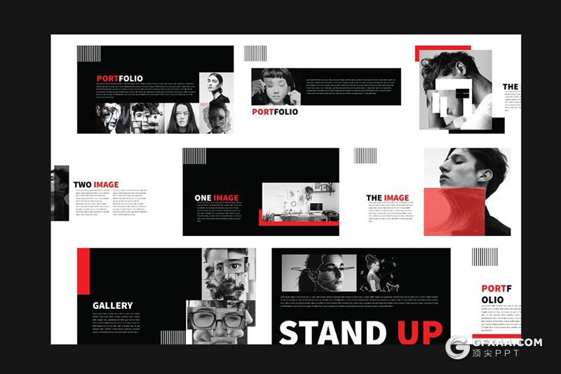 国外黑色简约时尚风格keynote模板 - 顶尖PPT