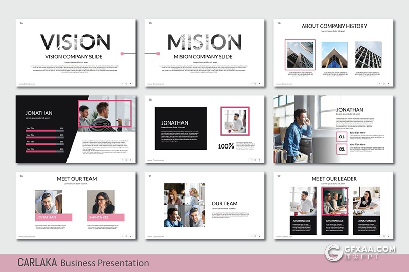 67页5种主题配色扁平化简约商务风格PPT模板 - 顶尖PPT