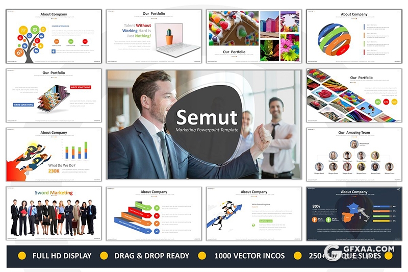 254页国外高端商务图形设计企业商务多用途PPT模板 - 顶尖PPT