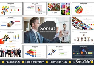 254页国外高端商务图形设计企业商务多用途PPT模板 - 顶尖PPT