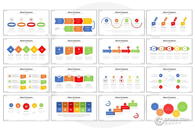 254页国外高端商务图形设计企业商务多用途PPT模板 - 顶尖PPT