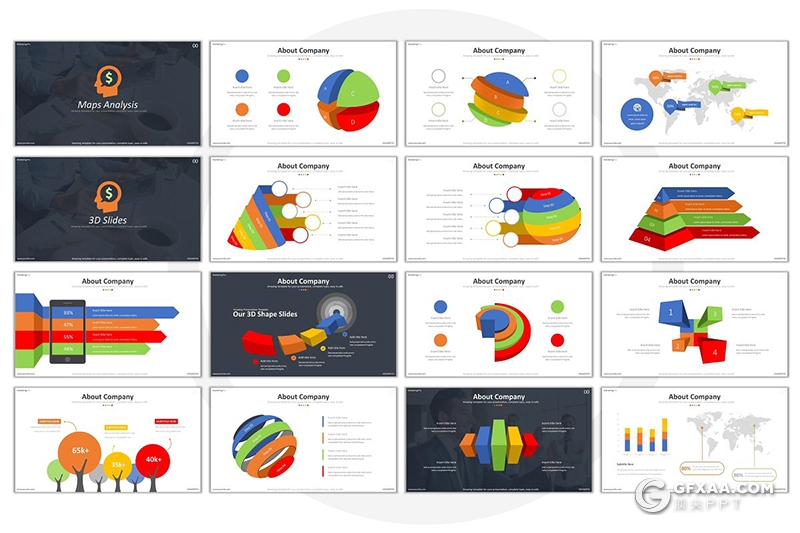254页国外高端商务图形设计企业商务多用途PPT模板 - 顶尖PPT