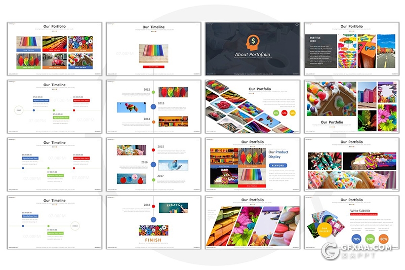 254页国外高端商务图形设计企业商务多用途PPT模板 - 顶尖PPT