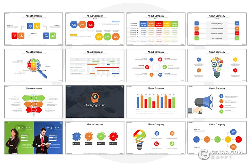 254页国外高端商务图形设计企业商务多用途PPT模板 - 顶尖PPT
