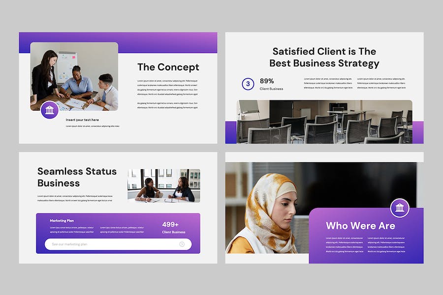 商务企业无缝运营方案PPT模板 - 顶尖PPT