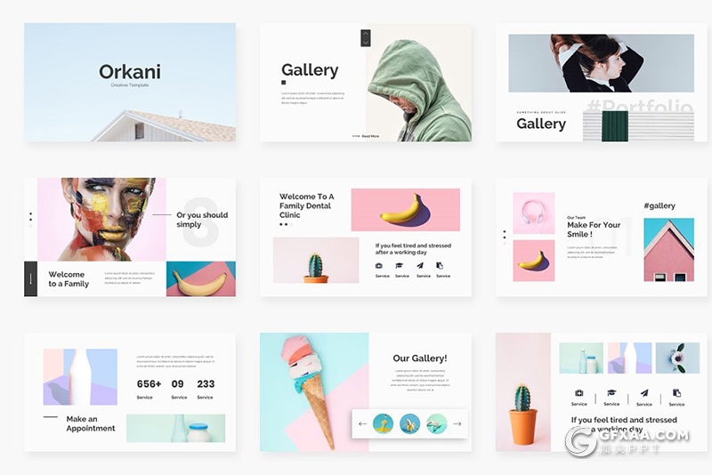 108页简约文艺流行风格PPT模板 - 顶尖PPT