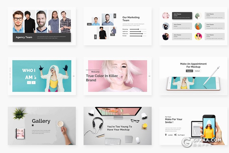 108页简约文艺流行风格PPT模板 - 顶尖PPT