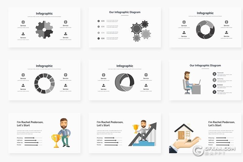 108页简约文艺流行风格PPT模板 - 顶尖PPT