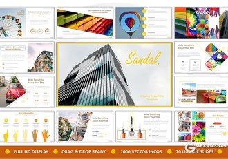 70页国外扁平化商务工作总结计划PPT模板 - 顶尖PPT