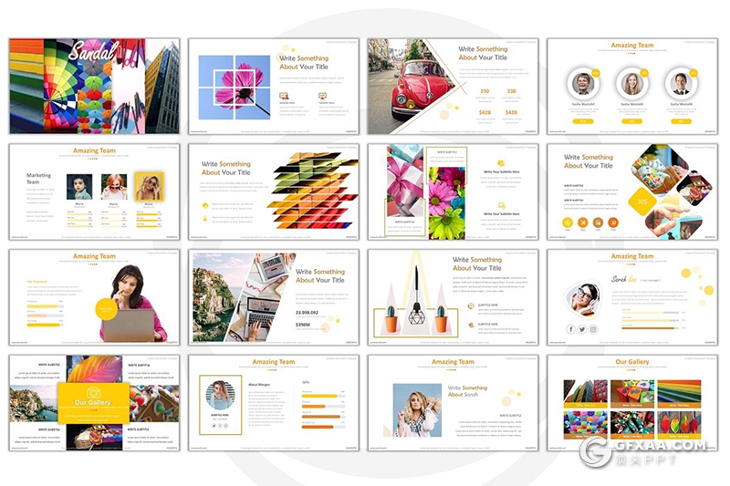 70页国外扁平化商务工作总结计划PPT模板 - 顶尖PPT