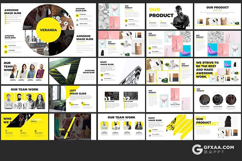 100页扁平化国外创意商务多用途keynote模板 - 顶尖PPT