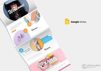 30页多色搭配设计欧美商务多用途Google slides模板 - 顶尖PPT