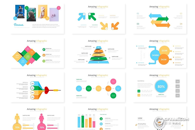30页多色搭配设计欧美商务多用途Google slides模板 - 顶尖PPT