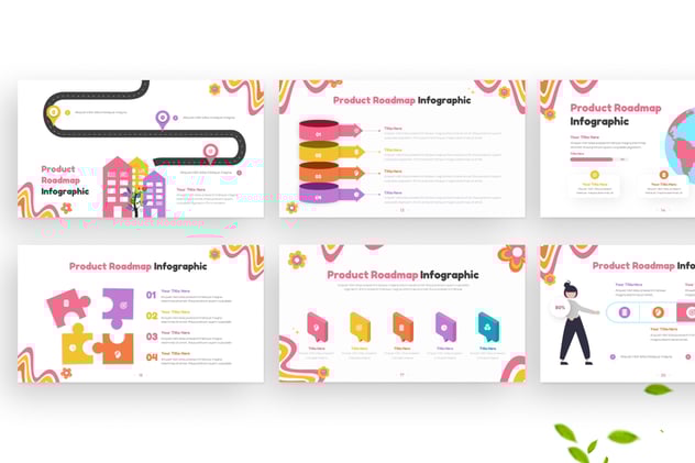 产品路线概念插画图形keynote模板 - 顶尖PPT