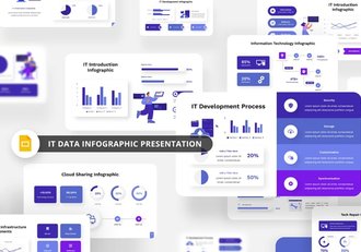 IT数据信息图形图表PPT展示模板 - 顶尖PPT