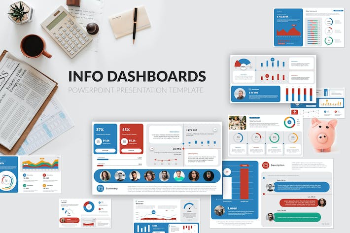 信息数据图形展示分析PPT模板 - 顶尖PPT