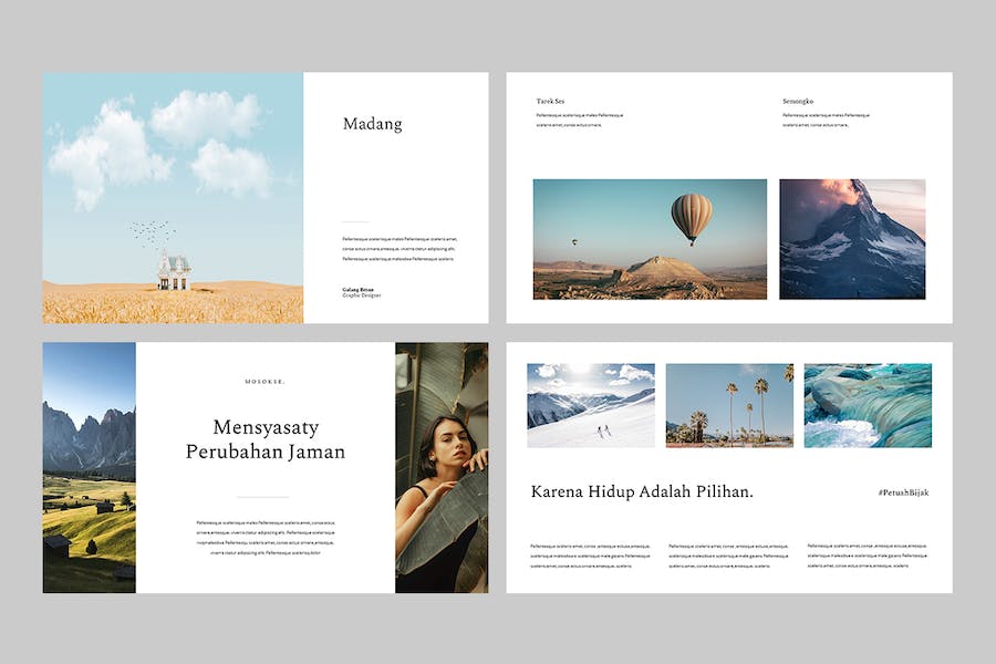 极简风个人作品集展示PPT模板 - 顶尖PPT