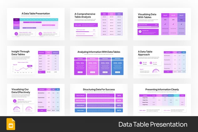 数据表格统计信息展示PPT模板 - 顶尖PPT