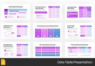数据表格统计信息展示PPT模板 - 顶尖PPT