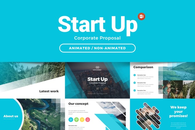 公司提案项目汇报信息图形PPT模板 - 顶尖PPT