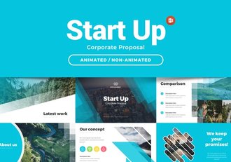 公司提案项目汇报信息图形PPT模板 - 顶尖PPT