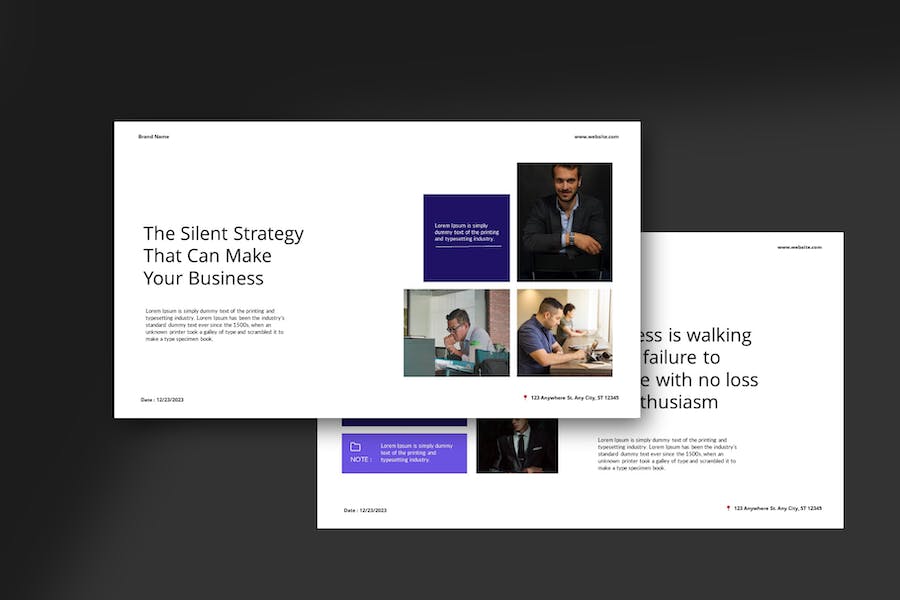 黑白简约风格职场汇报PPT模板 - 顶尖PPT