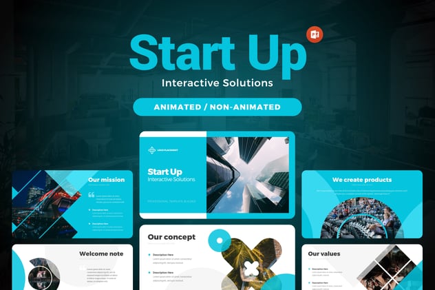 初创企业解决方案提供商PPT动画模板 - 顶尖PPT