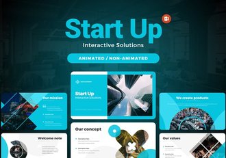 初创企业解决方案提供商PPT动画模板 - 顶尖PPT