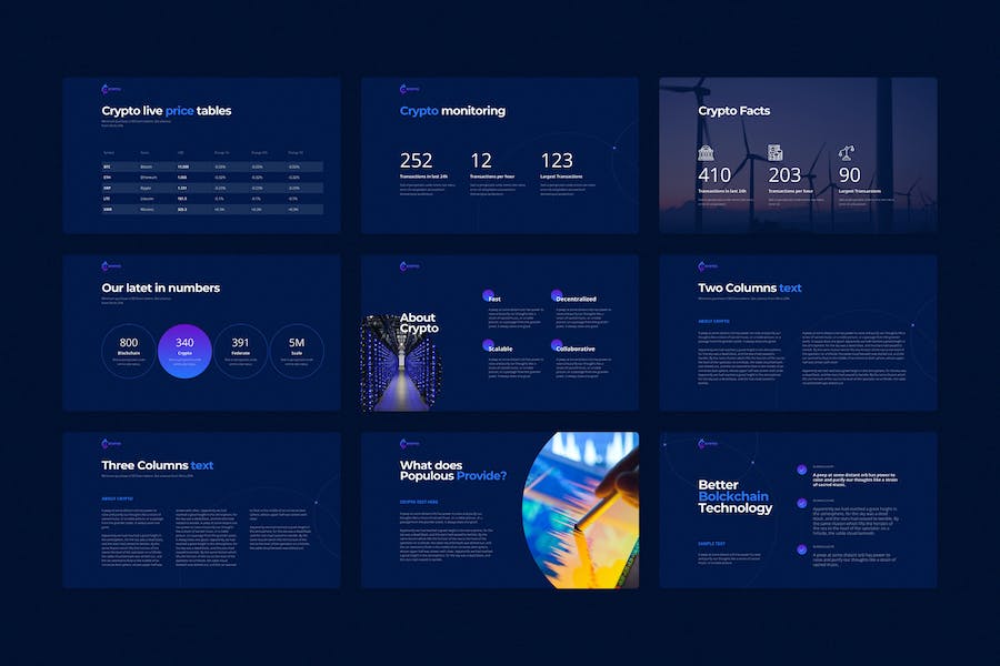 网络科技数字加密技术行业PPT模板 - 顶尖PPT