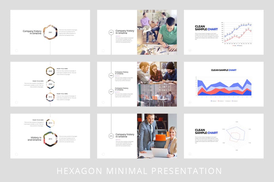 几何创意设计展示Keynote模板 - 顶尖PPT