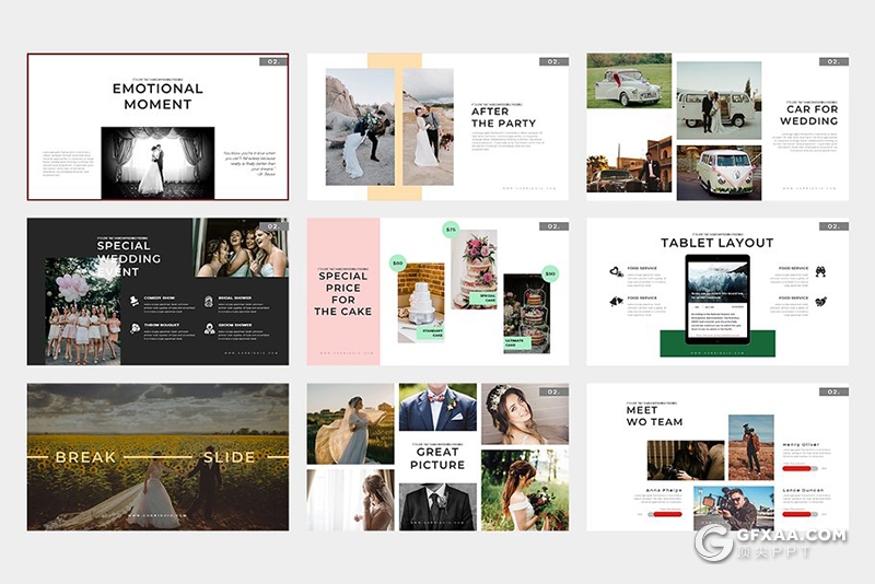 50页婚庆摄影介绍婚纱照展示婚庆公司介绍keynote模板 - 顶尖PPT
