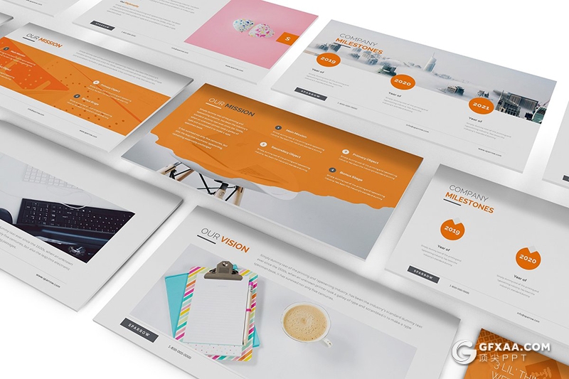 124页欧美商务企业团队介绍工作总结计划Google slides模板 - 顶尖PPT