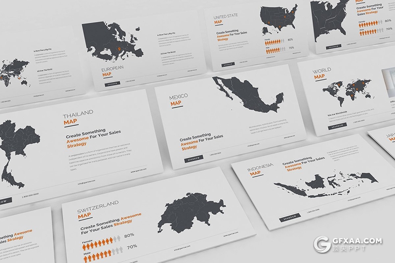 124页欧美商务企业团队介绍工作总结计划Google slides模板 - 顶尖PPT