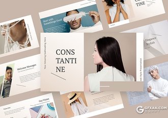 50页极简时尚文艺唯美风格ppt模板 - 顶尖PPT