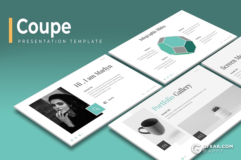 32页扁平化简约风格商务多用途ppt模板 5种主题配色 - 顶尖PPT