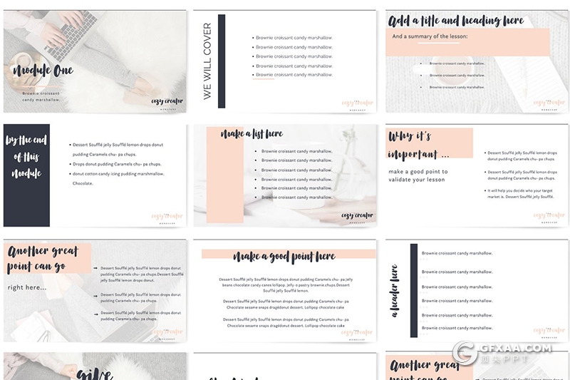 20页极简风格纯文字ppt模板 - 顶尖PPT