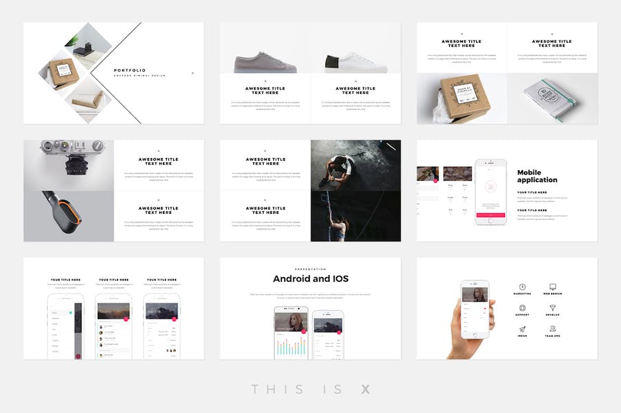 创意设计作品展示PPT模板 - 顶尖PPT