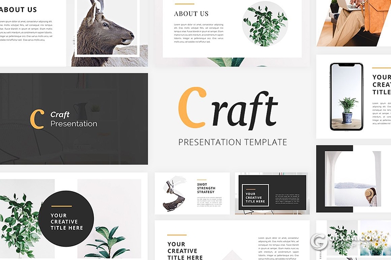 60页极简唯美风格国外创意keynote模板 - 顶尖PPT