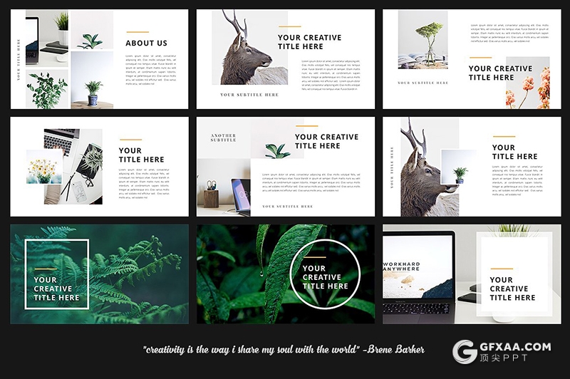 60页极简唯美风格国外创意keynote模板 - 顶尖PPT