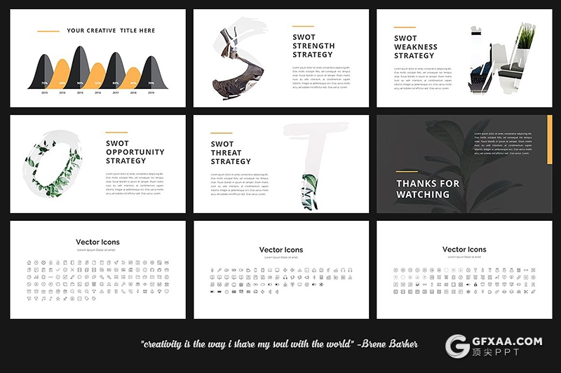 60页极简唯美风格国外创意keynote模板 - 顶尖PPT