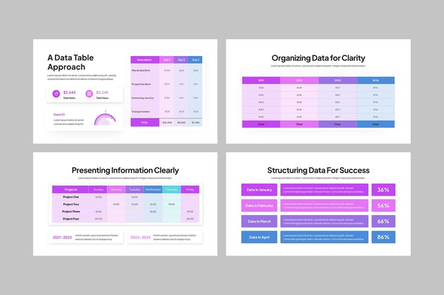 数据表格统计信息展示PPT模板 - 顶尖PPT