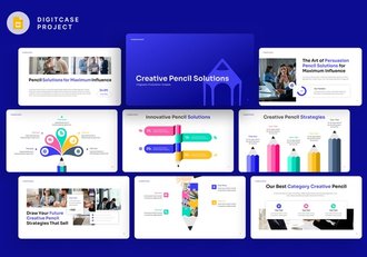 创意彩色铅笔图形PPT模板 - 顶尖PPT