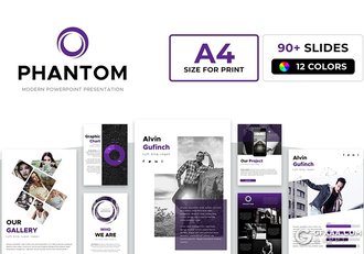 100页A4尺寸国外创意商务通用PPT模板 预设12种XML配色 - 顶尖PPT