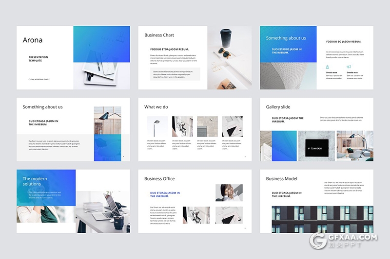 110页扁平化国外高端商务工作汇报keynote 附带20张高清文艺图片 - 顶尖PPT