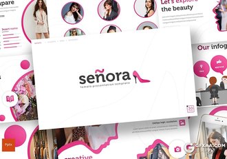 30页5种主题配色女性高跟鞋行业市场分析会议ppt模板 - 顶尖PPT