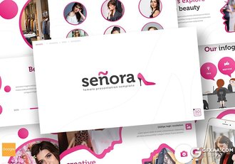 30页5种主题配色女性高跟鞋行业市场分析会议Google slides模板 - 顶尖PPT