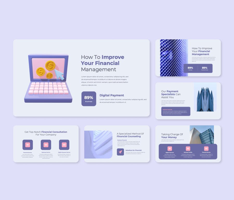 数字金融投资行业PPT模板 - 顶尖PPT