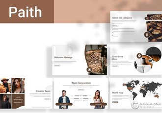 30页5种配色咖啡介绍展示ppt模板 - 顶尖PPT